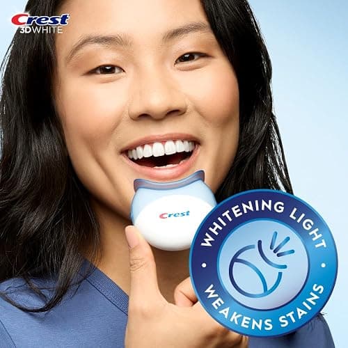 Crest 3D Whitestrips Express Whitening + LED Light – Teeth Whitening Kit, 1 Light + 10 Treatments, Each with 1 Upper/1Lower, 20 Strips – Crest 3DWhite Teeth Whitening Strips thumbnail 8