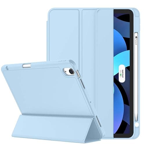 ZryXal iPad Air 11 Inch Case M3 2025 / M2 2024, iPad Air Case 5th Generation/4th Generation 2022/2020 10.9 Inch [Support Touch ID and Auto Wake/Sleep] (Sky Blue) - Image 1