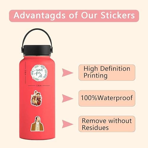 110PCS Hamiltons Merch Stickers, Cute Cartoon Aesthetic Vinyl Musicals Gifts Waterproof Decals for Laptop Bumper Skateboard Water Bottles Phone thumbnail 4