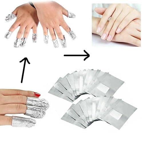 400Pcs Nail Polish Remover Gel Nail Foil Wraps Aluminium Soak Off Foils Cotton Pads Gel Nail Polish Wraps Removal Tool Finger Nail Polish Remover with Lint-Free Lager Cotton Pad thumbnail 6