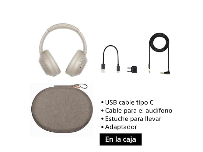Sony WH-1000XM4 Noise Cancelling Wireless Headphones - 30hr Battery Life - Over Ear Style - Optimised for Alexa and Google Assistant - Built-in mic for Calls - Silver International Version - Silver/Gold thumbnail 5