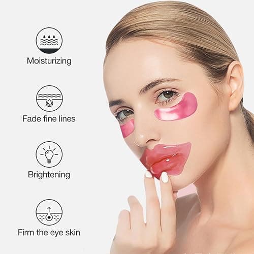 30 Pairs Eye Masks & Lip Masks, Under Eye Patches for Puffy Eyes, Moisturizing Lip Mask Pink Pads, Reducing Fine Lines, Bridal Shower Gifts, Graduation Gifts, Wedding Bridesmaid Gifts, Bulk Gifts thumbnail 9