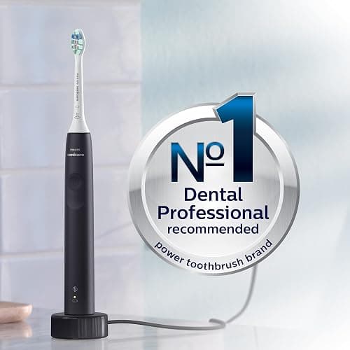 Philips Sonicare 4100 Rechargeable Electric Toothbrush, with Pressure Sensor, 2 Intensity Settings, SmarTimer and QuadPacer, 14-Day Battery Life, Black, Model HX3681/24 thumbnail 6