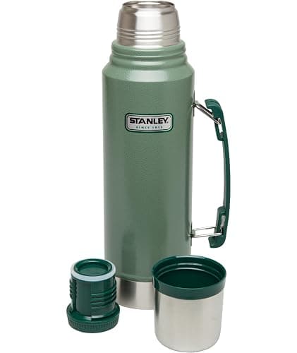 Stanley Heritage Classic Vacuum Bottle with Handle 1.1 qt | Wide Mouth w/Leakproof Cup Lid | Keep Drinks Hot or Cold | Insulated Stainless Steel Thermal Bottle | BPA-Free | Hammertone Green thumbnail 6