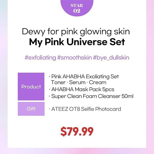 NACIFIC ATEEZ Universe Pink AHABHA Set, Photocards 8pcs (02. Universe Set) thumbnail 4
