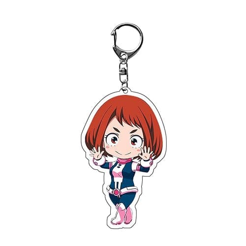YLEAFUN 6/8 Pcs MHA Keychains set Cute Acrylic Pendant Izuku Midoriya Todoroki Toga Himiko Anime Key Rings Decoration Gift thumbnail 7