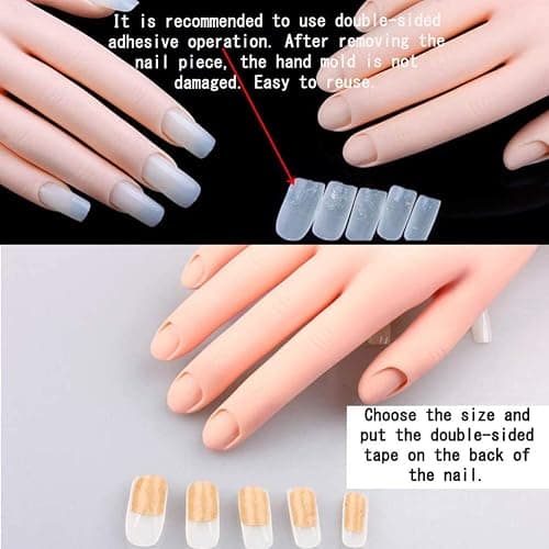 FU SHEN Practice Hand for Acrylic Nails,Mannequin Hands for Nails Practice,Nail Art Hand Nail Training Hand Nail Fake Hand Nail Hand Practice Acrylic Nail Hand 1Pcs Nude Hand thumbnail 8