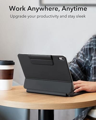 ESR iPad 11th(A16, 2025)/10th Gen Case with Keyboard, Magic Keyboard for iPad 10.9", Case with Floating Cantilever Stand, Springy Backlit Keys, Multi-Touch Trackpad, Black thumbnail 9
