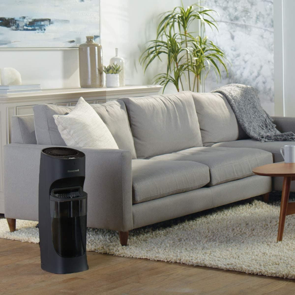 Honeywell Umidificador de torre de preenchimento superior, umidistador digital, preto - umidificador de névoa fresca para quarto, casa ou escritório com design de torre de economia de espaço thumbnail 14