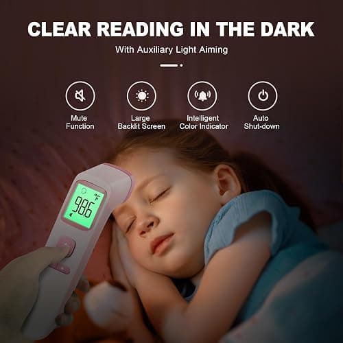 No-Touch Thermometer for Adults and Kids, Digital Accurate Baby Thermometer with Fever Alarm, 1 Second Fast Result, Easy to use, 2 in 1 Mode thumbnail 6