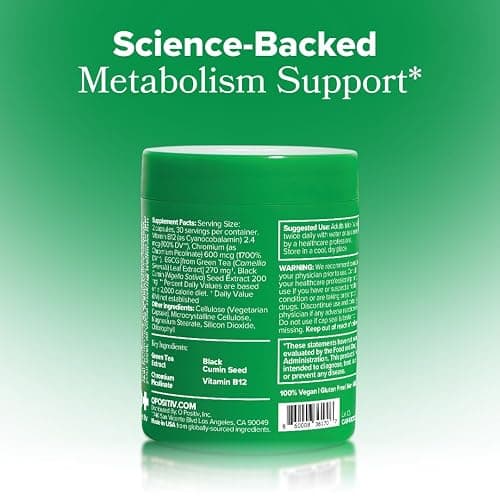 O Positiv Moto Women's Metabolism Support - Energy, Curb Cravings, Healthy Metabolism - Vegan Capsules, 30 Servings thumbnail 8