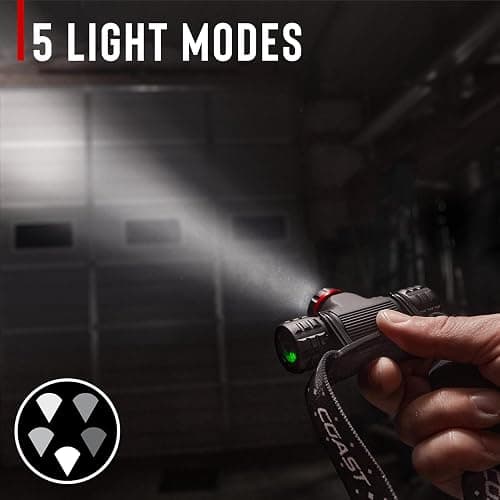 Coast XPH30R 1500 Lumen USB-C Rechargeable Dual Power Headlamp with Twist Focus Beam and Magnetic Base, 4.37 oz. - Forest Green thumbnail 8
