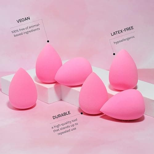 AOA Studio Collection makeup Sponge Set Latex Free and High-definition Set of 6 makeup Wonder blender For Powder Cream and Liquid, Super Soft Wonder Beauty Cosmetic thumbnail 8