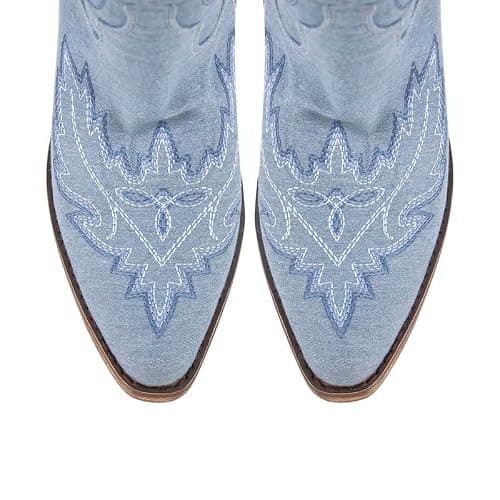 sexytag Cowgirl Boots Thigh High Wide Calf Embroidered Western Cowboy Boots thumbnail 6