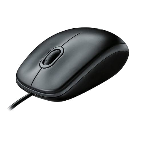 Logitech B100 Wired Mouse for Computer and Laptop, USB Corded Mouse, Right or Left Hand Use - Black - Image 1