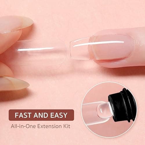 GAOY Poly Gel Nail Kit with U V Light, 6 Pcs Builder Gel Extension Kit for Beginners with Everything Nail Art DIY at Home thumbnail 2