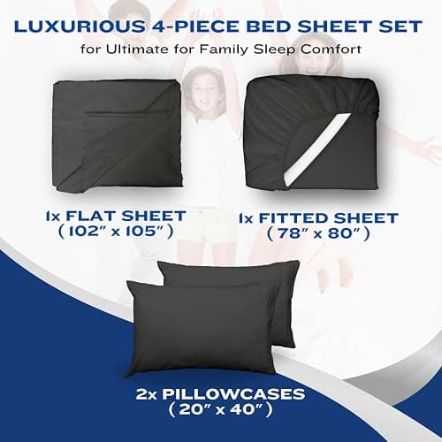 DREAMCARE Twin XL Sheet Sets - 4 pcs Breathable Cooling Sheets - up to 21" Deep Pocket Twin XL Sheets Set with Side Pockets - Extra Soft 100% Brushed Hypoallergenic Hotel Luxury Bedding - Gray thumbnail 9