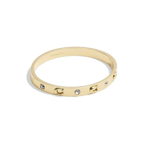 COACH Women's Signature C Logo Hinged Bangle Bracelet - Image 1
