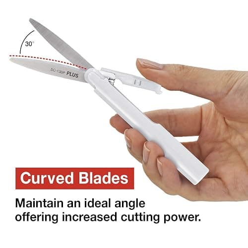 Plus Pen Style Compact Twiggy Scissors with Cover, White thumbnail 8