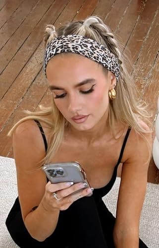 TERSE Leopard Headbands for Women Y2K Accessories: Trendy Women Head Bands with Cute Bow Star Cheetah Print, Stretchy Hair Bands 6PCS thumbnail 2