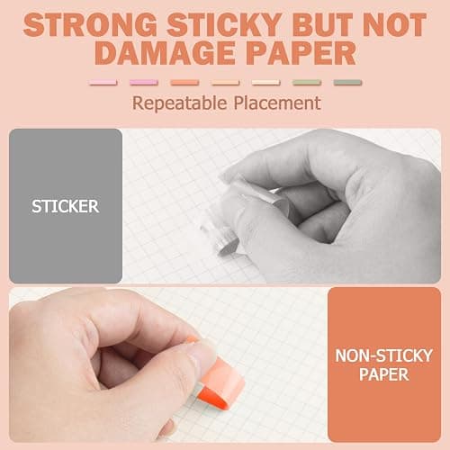 BukSuk 800Pcs Books Tabs for Annotating, Tabs for Notebooks, Sticky Tabs, Morandi Page Markers, Multi-Colored Writeable and Repositionable Book Flags Strip (800Pcs) thumbnail 3