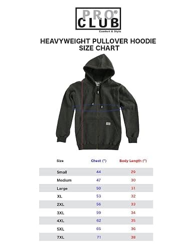 Pro Club Men's Heavyweight Full Zip Fleece Hoodie thumbnail 6