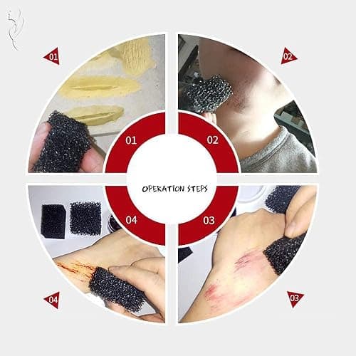 Mysense 6 Color Bruise Wheel Special Effects SFX Zombie Makeup Kit Halloween Professional Non Toxic Face Body Paint Oil Sfx Makeup Set with Sponge thumbnail 4