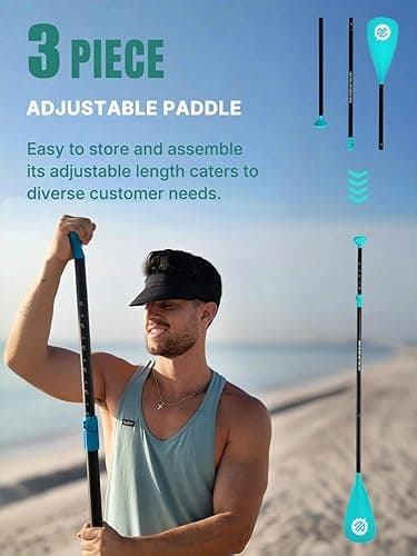 Niphean Inflatable Stand Up Paddle Board with SUP Accessories, Anti-Slip EVA Deck, 10’6’’ Inflatable Paddle Boards for Adults & Youth of All Skill Levels - Refreshing Mint Timber thumbnail 6