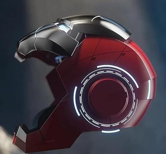 Iron-Man MK 5 Wearable Electronic Helmet with Voice & Remote Control, LED Eyes & Sound Effects - Perfect Superhero Cosplay, Movie Prop, and Collectible for Adults - Ideal Gift for Halloween，Christmas thumbnail 8