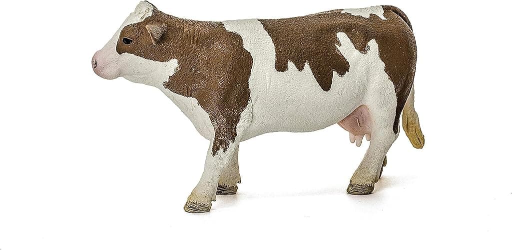 Schleich Farm World Simmental Cow Toy Figurine - Educational and Durable Farm Animal Toy Figure, Fun and Imaginative Play for Boys and Girls, Gift for Kids Ages 3+ thumbnail 8