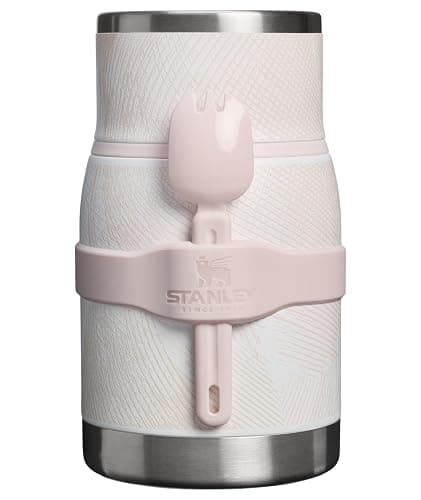 STANLEY Adventure To-Go Food Jar and Spork 24 oz | Vacuum Insulated Food Container | Wide Mouth Screw On Lid | Packable for Travel | Stainless Steel with Leakproof Lid | BPA-Free | Sahara Plume - Image 1
