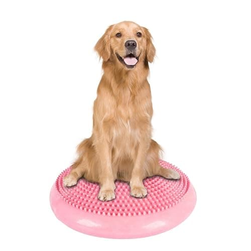 Dog Balance Disc 14", Dog Balance Equipment with Cushion and Pump, Pet Training Platform for Pet Rehabilitation Training, Strength Train Stability, Suitable for Small and Medium-Sized Pets - Image 1
