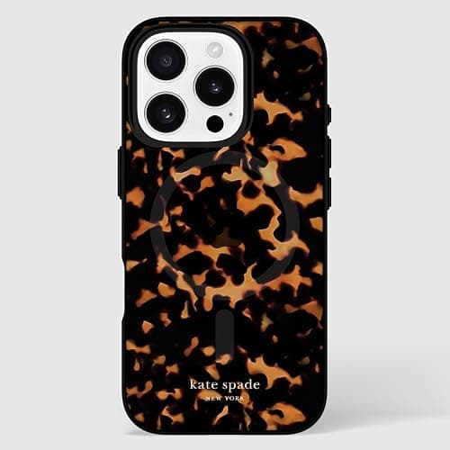 kate spade new york iPhone 16 Pro Case - Compatible with MagSafe - Designer Phone Case - Tortoise thumbnail 8