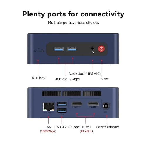 Beelink SER3 Mini PC, AMD Ryzen 3 3200U 16G DDR4 500GB NVMe M.2 SSD W11 Pro | WiFi5 +BT5.0+1000M LAN, CPU up to 3.5GHz, Radeon Vega 3 Graphics 3core 1200 MHz GPU, Micro PC 4K@60Hz Dual Display 2*HDMI thumbnail 8
