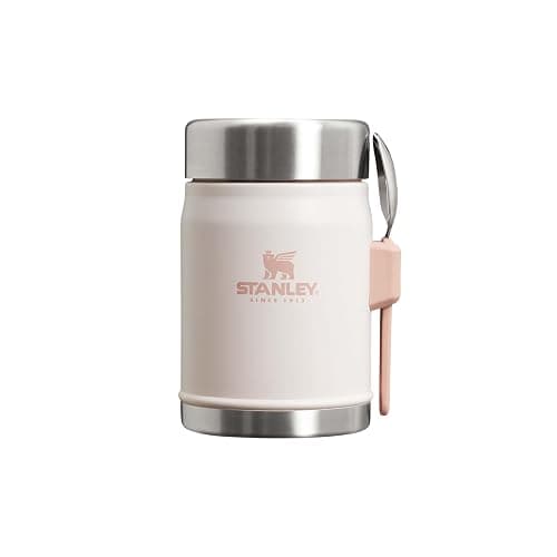 STANLEY Classic Legendary Thermobehälter Für Essen Mit Göffel 400 ml - Hält 7 Stunden Heiß Oder Kalt - Edelstahl Warmhaltebehälter - BPA-Frei - Spülmaschinenfest - Rose Quartz - Image 1