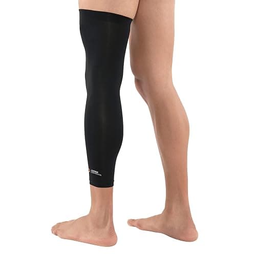 Copper Compression Leg Compression Sleeve - Copper Infused Knee Stabilizer Brace for Running, Meniscus Tear, ACL, MCL, Arthritis, Joint Pain Relief - Thigh & Calf Support for Men & Women thumbnail 6