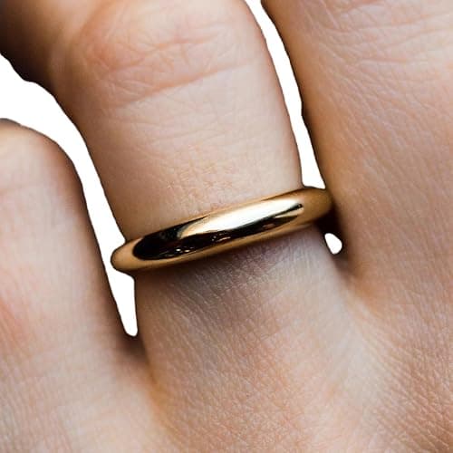 THEBLUEPEARL Women Silver Ring, Pinky Promise Band, 925 Sterling Silver, Gold Micron, Unisex, Dainty, Statement Jewelry, Minimalist, Wedding, Engagement, Stackable, Tiny, TBP-284 thumbnail 5