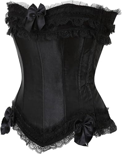ADELCE Plus Size Corset Top for Women Bustier Lace up Gothic Lingerie Burlesque Costume Dress thumbnail 3