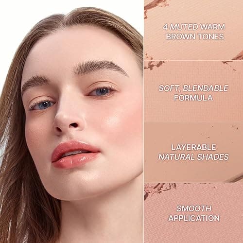 Dasique Blending Mood Cheek #10 Muted Nuts | 4 Blendable Shades in Lighteight Smooth Powder | Vegan | Korean Makeup | Blush thumbnail 2