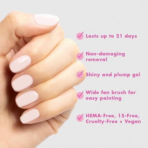 Olive & June Gel Mani System Set | Includes Nail Tools, Peel-Off & Gel Base Coats, Top Coat, LED Lamp, Cuticle Serum & The Poppy | Easy At-Home Mani Kit | 15-Free, Vegan, Cruelty-Free thumbnail 7