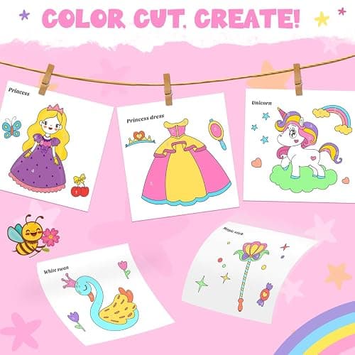 ZMLM Paint with Water Coloring Books for Toddlers, Mess Free Watercolor Painting Sets Activity for Kids Arts Crafts Gift Toy for Boy Girl Ages 4 5 6 7 8 Christmas Stocking Stuffers Birthday (Princess) thumbnail 5
