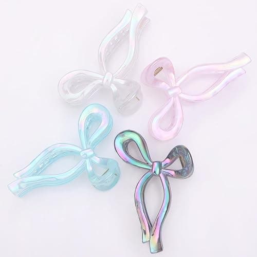 4 Pcs Bow Hair Clips Elegant Hair Claw Butterfly Hair Accessories for Girls Nonslip Butterfly Clips Hair Styling Accessories for Women thumbnail 2