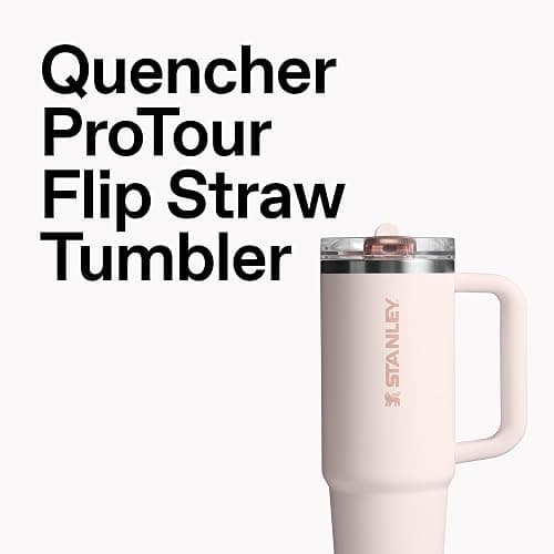 Stanley Quencher ProTour Flip Straw Tumbler | Leakproof Lid, 30 oz, Built-In Straw & Handle, Cup Holder Compatible, Insulated Stainless Steel, BPA-Free, Violet Blossom thumbnail 5