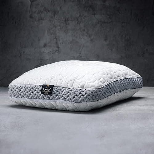 LUXOME LAYR Adjustable Firmness & Loft Pillow - Completely Customizable - Memory Foam - Cooling Cover - Standard/Queen - Image 1