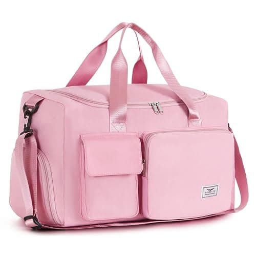 FIORETTO Women's Gym Duffle Bag with Shoes Compartment, 37L Capacity, Ideal for Travel, Gym, Sports, Duffel, Weekender - Image 1