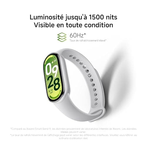 XIAOMI Smart Band 10, Bracelet Connecté, Autonomie 21 jours, rose | Charge rapide, suivi sommeil et santé, 150+ sports, iOS et Android, 5 ATM, garantie 2 ans, cadres multimatériaux thumbnail 4