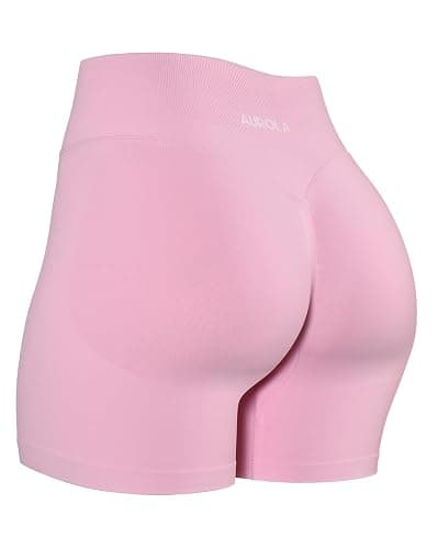 AUROLA Influence Workout Shorts for Women,2.5 3.5 4.5 5.5 6.5 No Roll Up Squat Proof Scrunch Seamless Compression Gym Short - Image 1