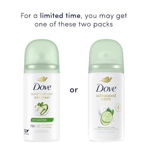 Dove Advanced Care Cool Essentials Antiperspirant Deodorant Dry Spray 1 oz Travel Size, Mini, 72 Hour Protection.(Pack of 18) thumbnail 3