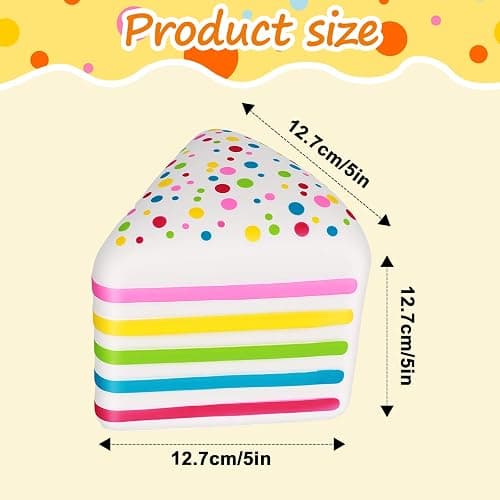 Cake Squishy, Jumbo Slow Rising Cake Squeeze Fidget Sensory Toy Giant Layer Cake Soft Relief Squishy for Adults Birthday Gift Party Favor (1pcs) thumbnail 3