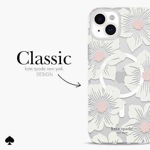 kate spade new york iPhone 15 Plus Case, Compatible with MagSafe - Hollyhock Cream - Hollyhock Cream thumbnail 4
